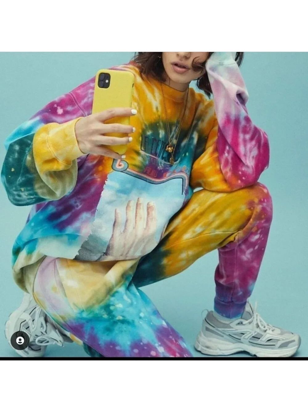 NWT la detresse tie dye tropical amnesia pullover